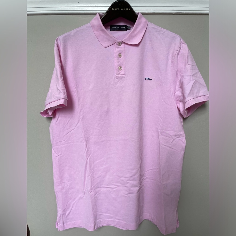 Ralph Lauren Black Label pink stretch polo Large